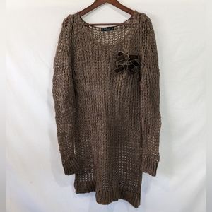 Twin Set Simona Barbieri by Light force Spa Wool/Mohair Blend Open Knit Sweater